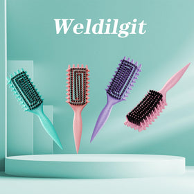 Weldilgit brush inside gym bag perfect for on-the-go curl touchups