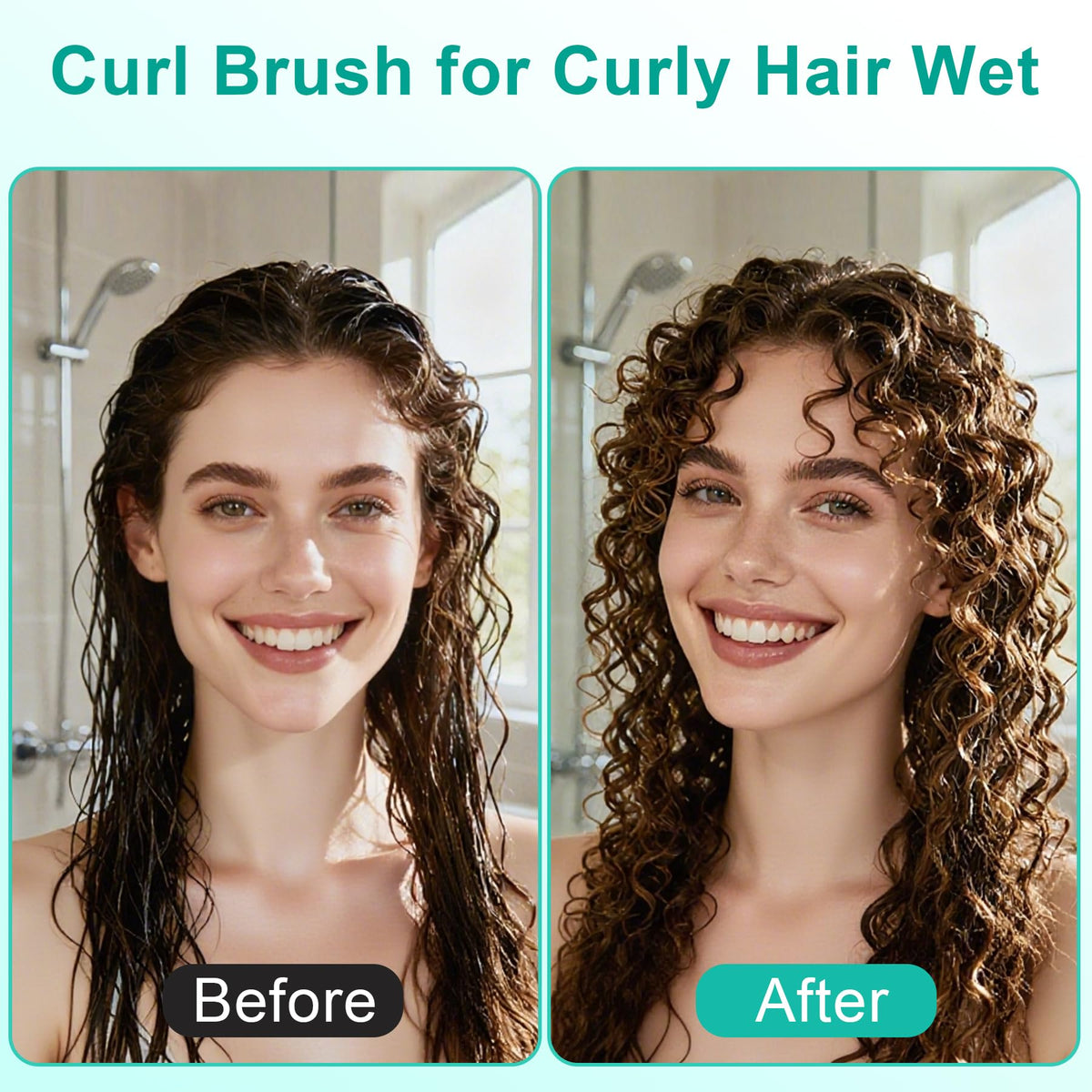 Weldilgit wide-tooth design top view detangles without stretching curls