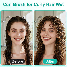 Weldilgit wide-tooth design top view detangles without stretching curls