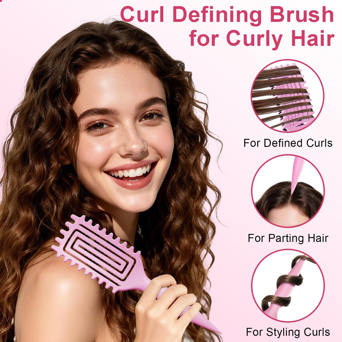 Weldilgit wide teeth detail separating curls to prevent tangles and bulk