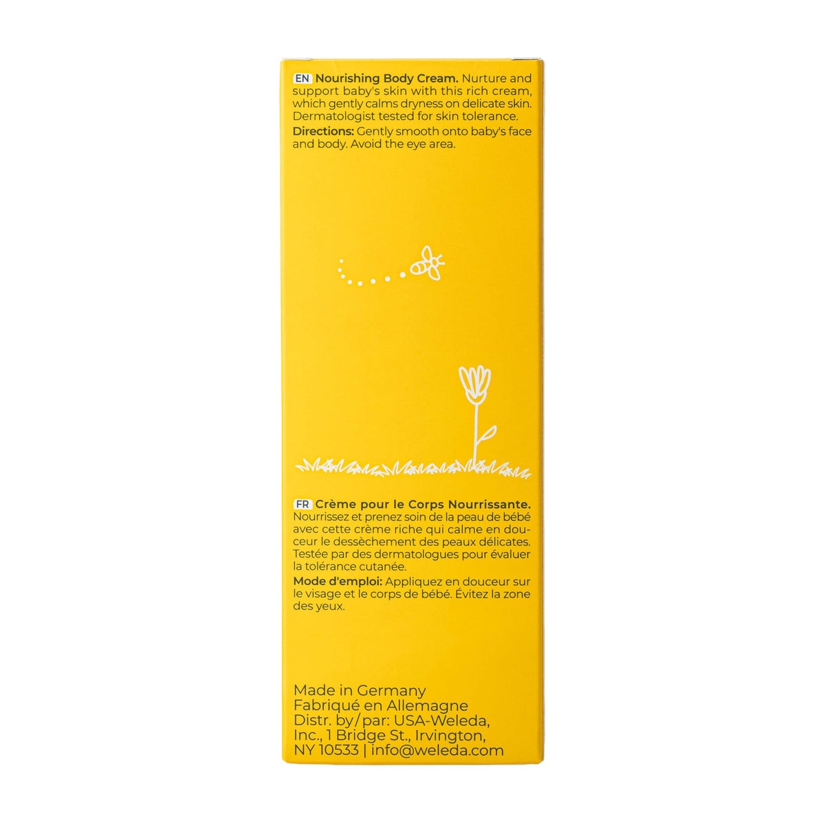 Weleda ingredients label detail, illustrating plant-based formulation transparency