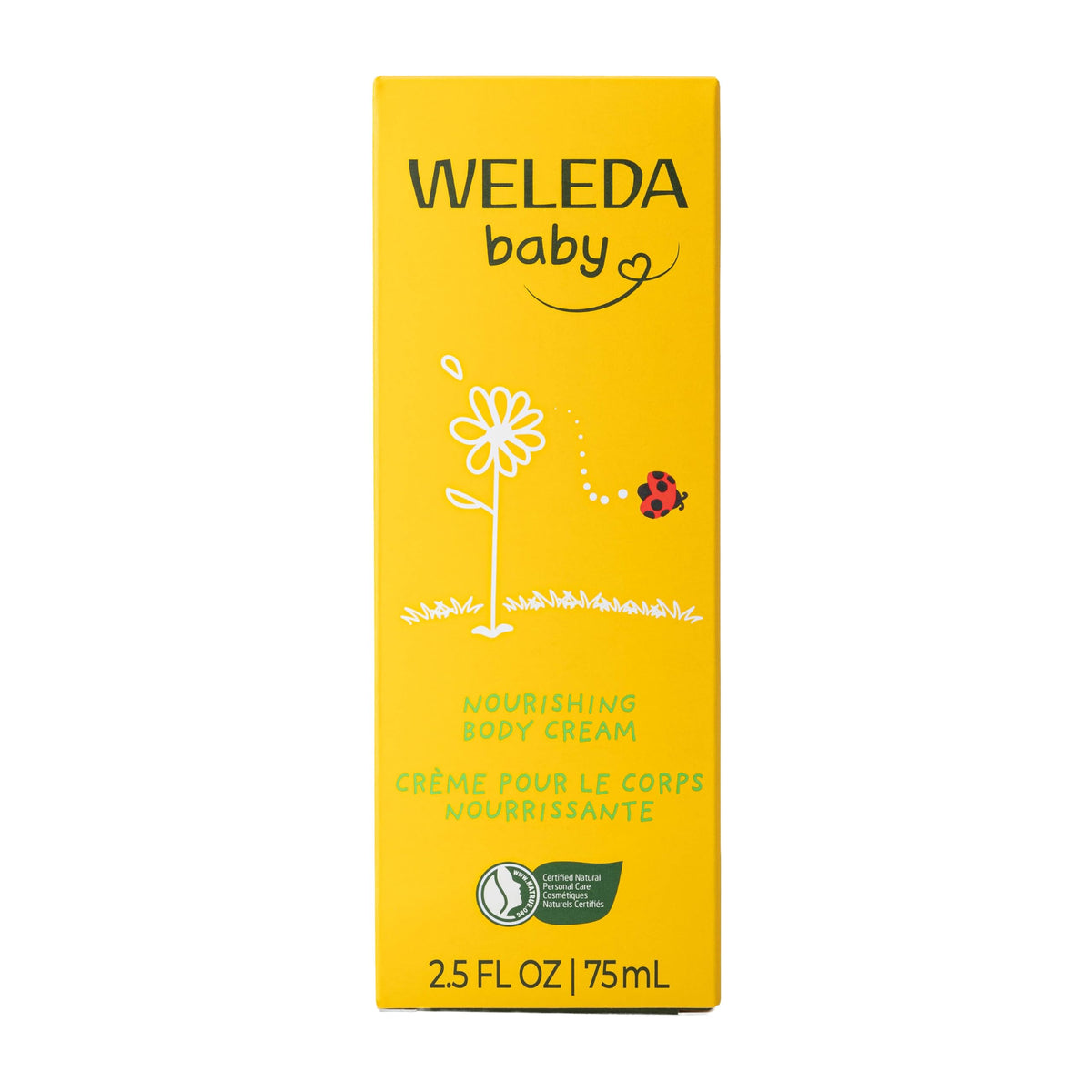 Weleda tube in hand for scale, conveying portable 2.5 fl oz convenience
