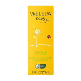 Weleda tube in hand for scale, conveying portable 2.5 fl oz convenience
