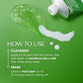 Hand holding Weleda cleanser showing application and gentle removal