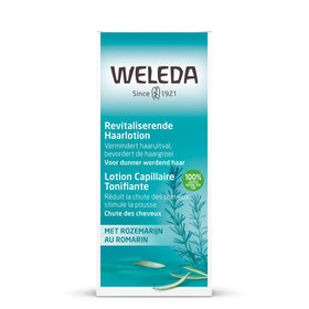 Weleda label close-up highlighting botanical ingredients and clarity benefit