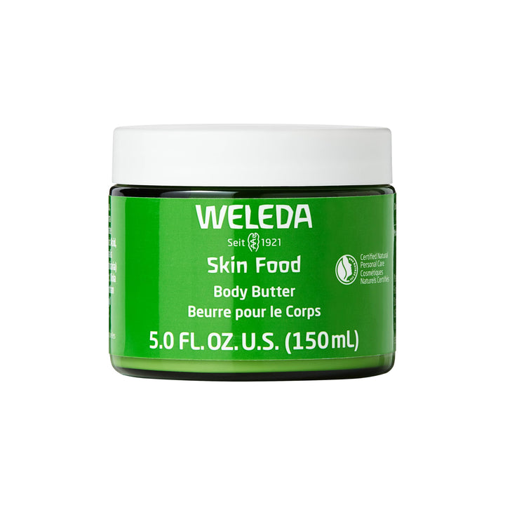 Weleda jar front view showing brand and sustainable glass packaging benefit
