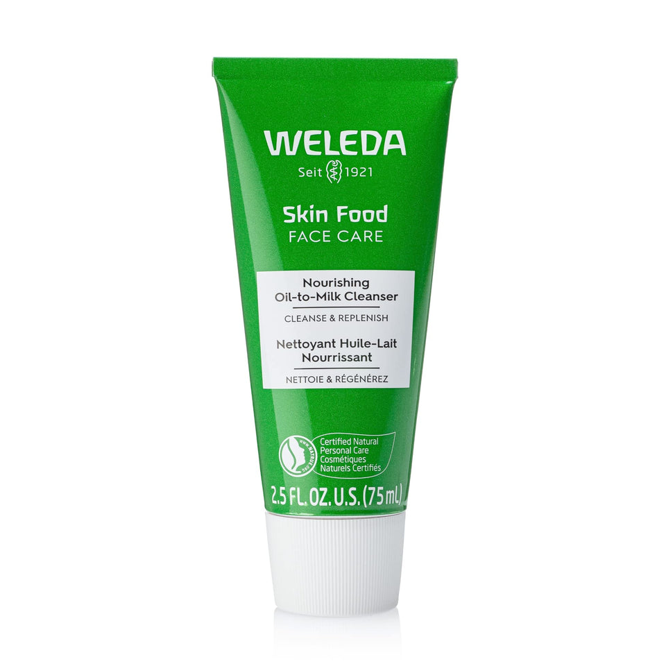 Weleda bottle front packaging showing branding and product benefit