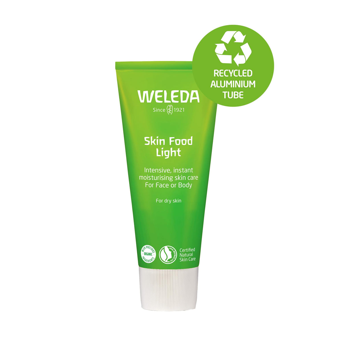 Weleda Skin Food Light chamomile and calendula close-up showing natural ingredients benefit