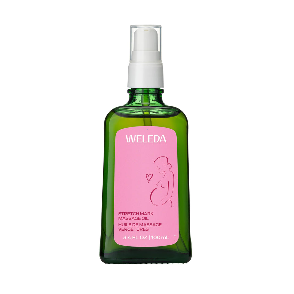 Weleda front packaging showing bottle and branding, promoting nourishing care