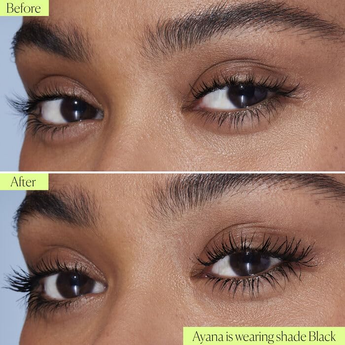 Well People before and after lashes comparison illustrating visible length benefit