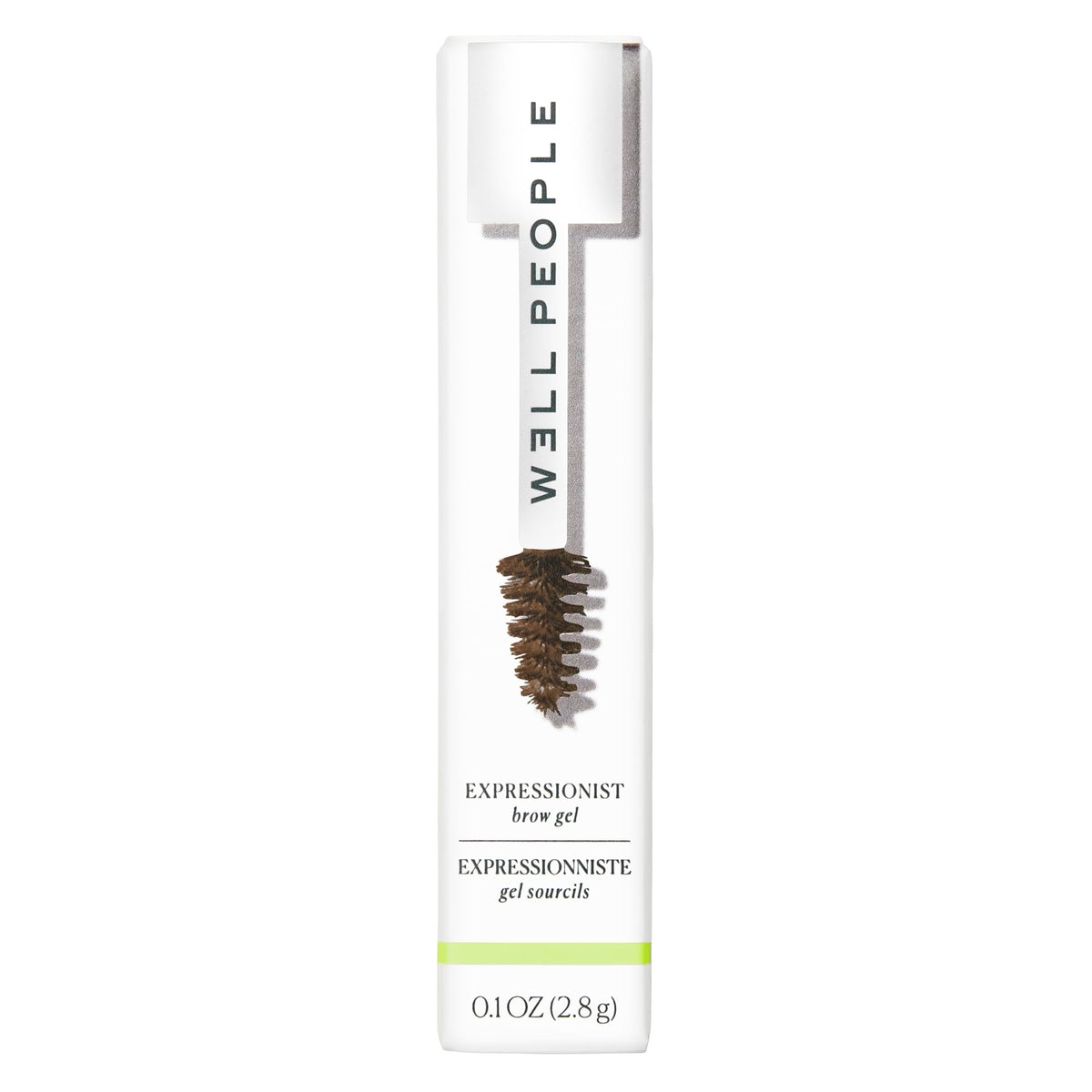 Well People texture swipe revealing creamy wax formula for conditioning brows