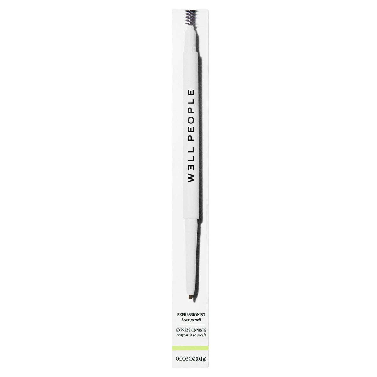 Well People spoolie detail blending pencil strokes for naturally groomed brows benefit