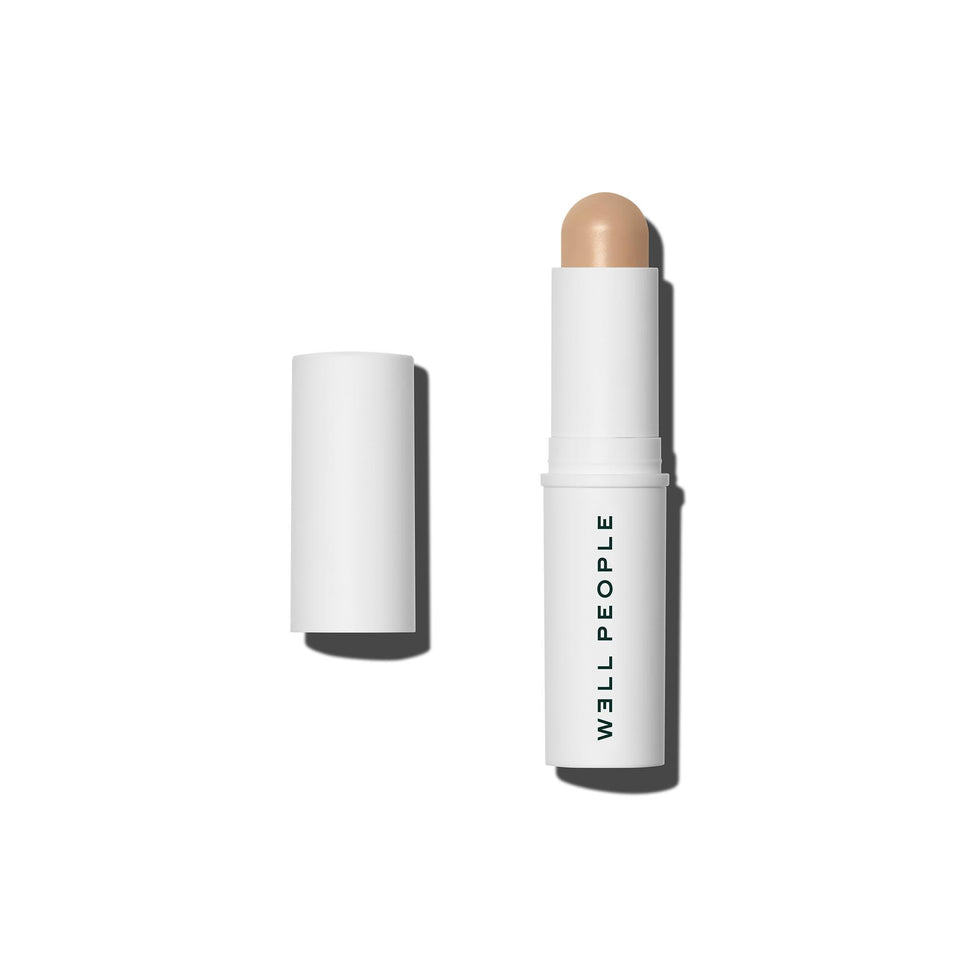 well people front view of stick foundation shows packaging and shade 16 light neutral