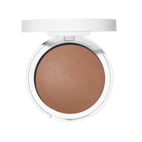 Well People bronzer applied on cheekbone showing warm natural glow and oil control