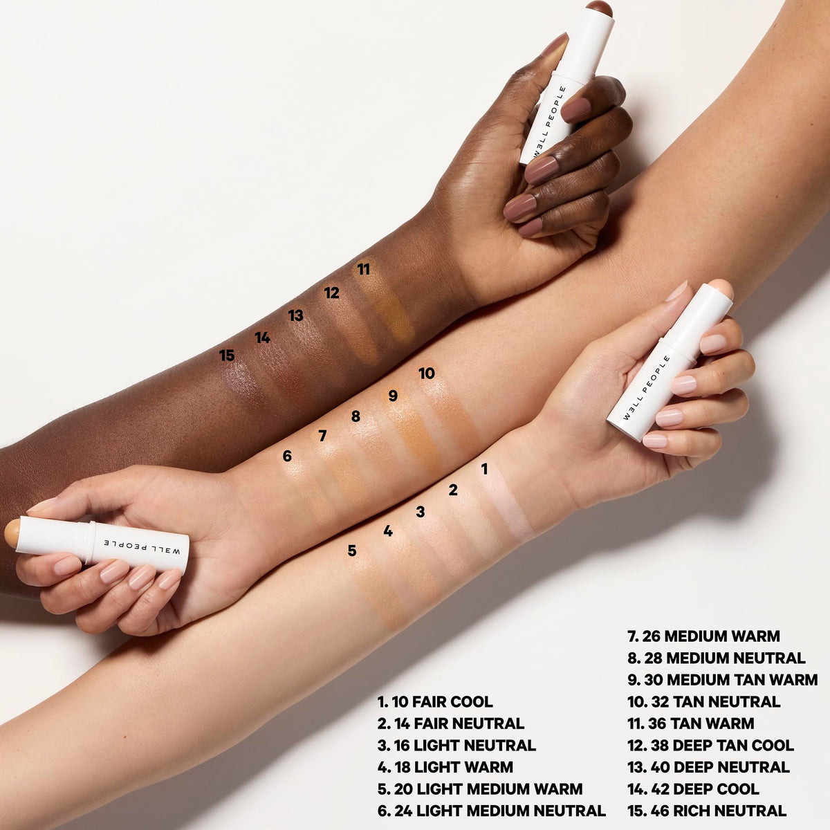 Well People creamy texture swipe demonstrating smooth blendability and coverage