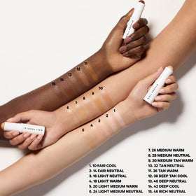 well people texture swipe of product on skin showing creamy blendability