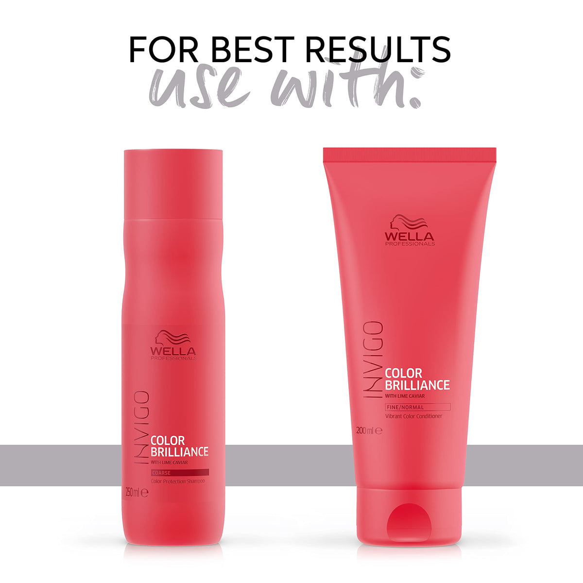 Before and after hair comparison with Wella mask highlighting improved shine