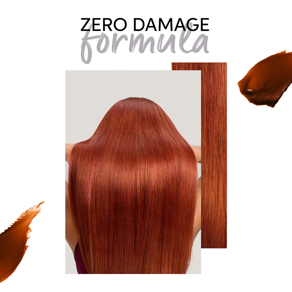 Wella Professionals before and after collage showing refreshed copper tone