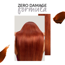 Wella Professionals before and after collage showing refreshed copper tone
