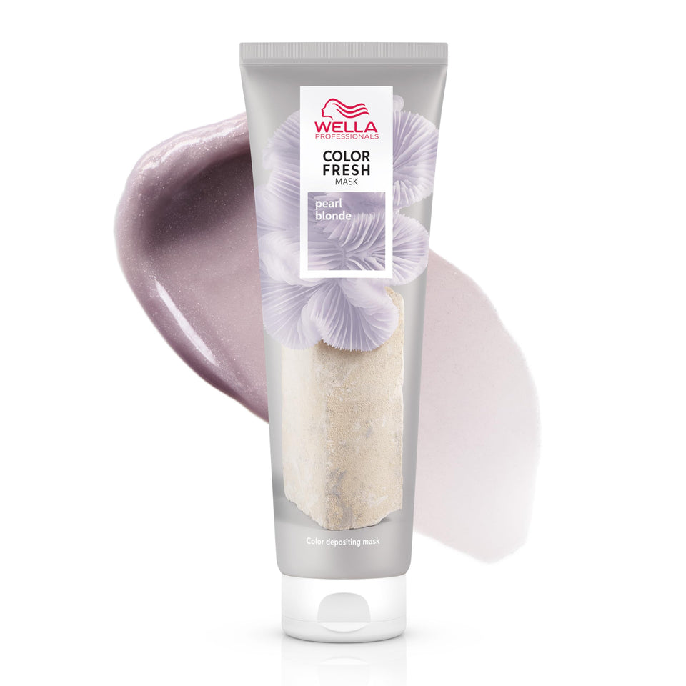 Wella Professionals front packaging showing PearI Blonde mask and benefit