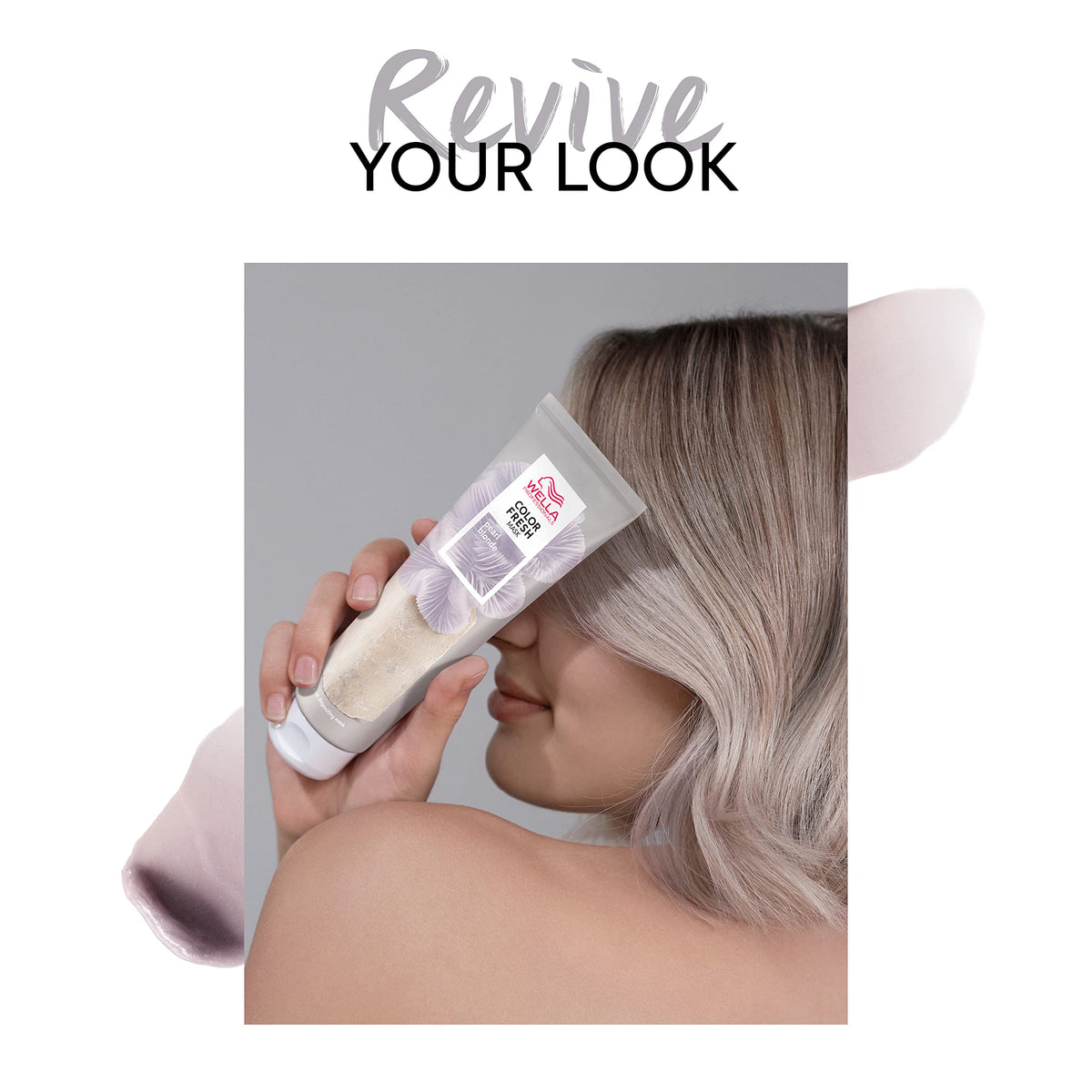 Wella Professionals label close-up showing silicone-free vegan claims and reassurance
