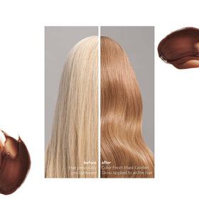 Close-up of Wella mask tube label displaying vegan and silicone-free features