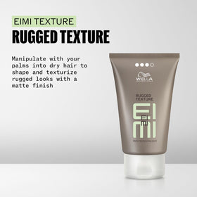 Wella Professionals EIMI Rugged Texture open jar close-up showing matte paste texture for easy shaping