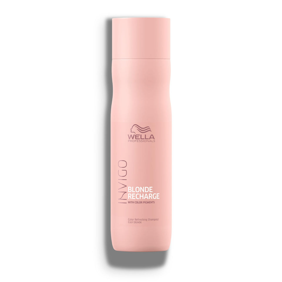 Wella Professionals bottle front view showing brand and calming blonde-refresh benefit