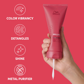 Wella Professionals conditioner paired with matching shampoo for a complete color-care routine