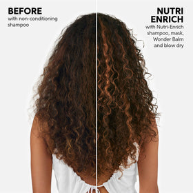 Wella Professionals pouring shampoo into hand to demonstrate gentle application