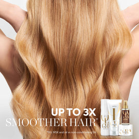 Wella Professionals oil texture on surface demonstrating lightweight glossy finish