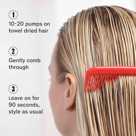 Wella Professionals before and after hair shot showing smoother, shinier result benefit