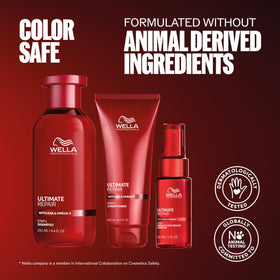 Wella Professionals applied to damp hair showing improved detangling benefit
