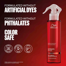 Wella Professionals label closeup showing instructions and ingredient focus