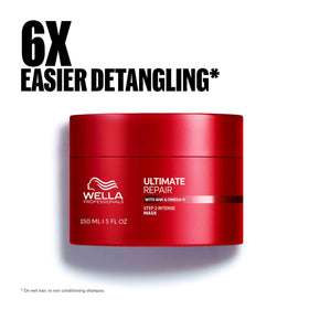 Wella Professionals before and after hair ends showing smoother, stronger benefit
