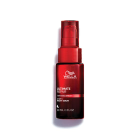 Wella Professionals bottle front packaging showing sleek overnight serum benefits