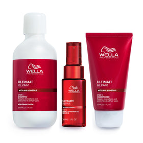 Wella Professionals shampoo pump close-up demonstrating easy dispensing