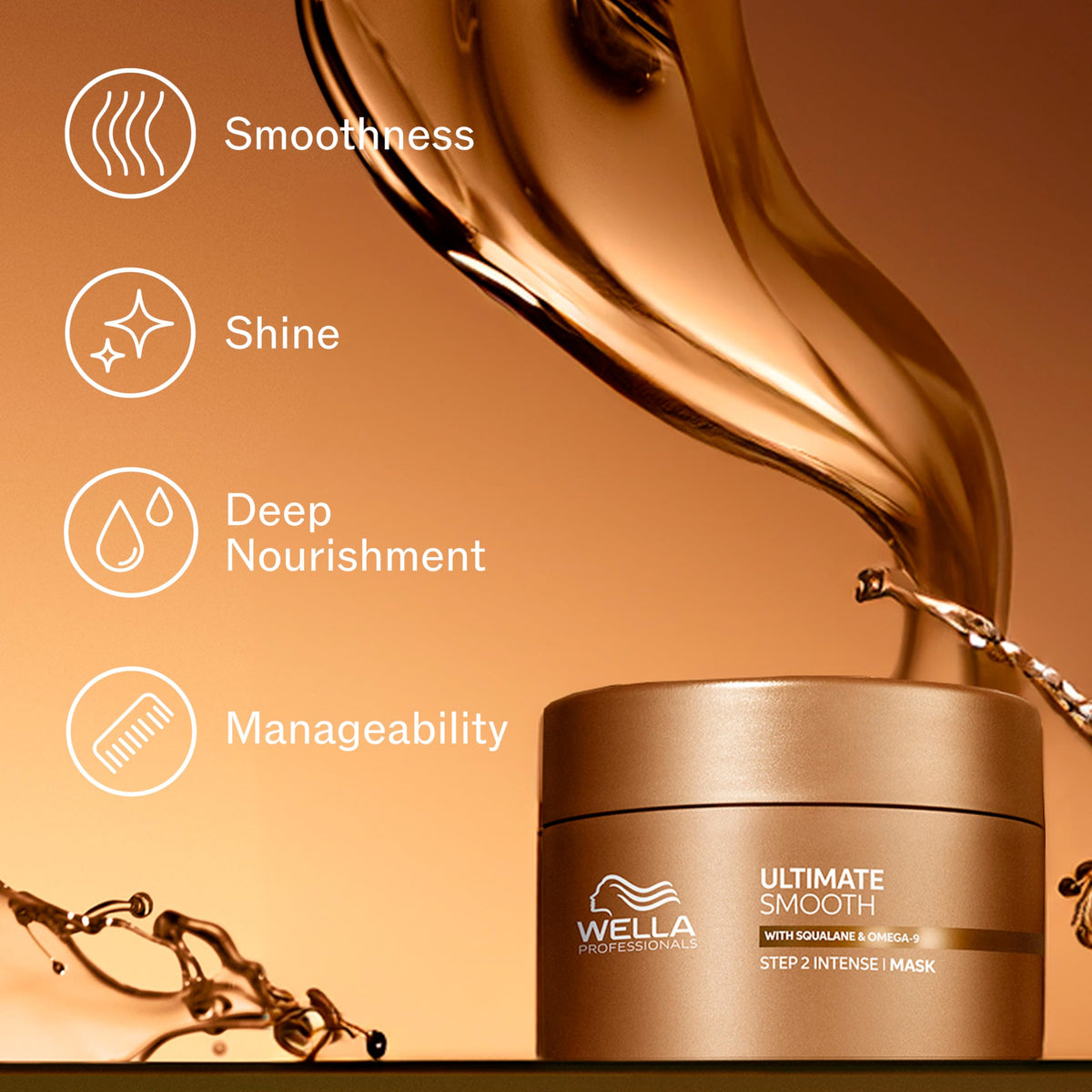 Wella Professionals applying mask to wet hair demonstrating easy spread and conditioning