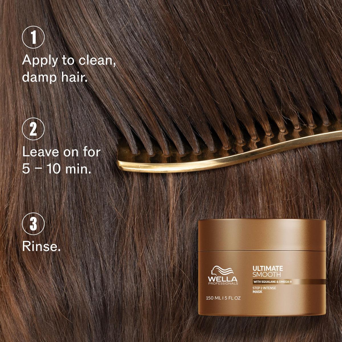 Wella Professionals mask on bathroom shelf staged for a calming haircare routine