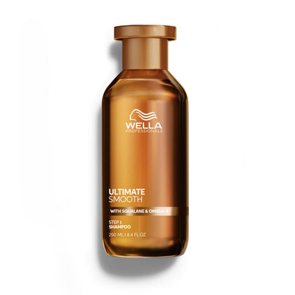 Wella Professionals front bottle view showing smooth finish benefit