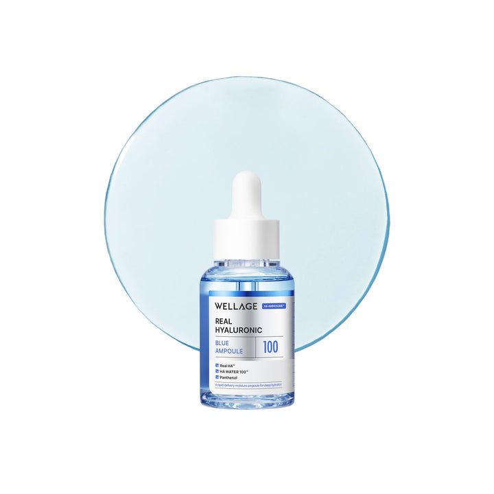 WELLAGE front packaging showing blue ampoule and branding for clear identification