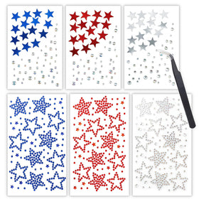 WellerMan front packaging showing patriotic star gem sheets and tweezers for quick styling