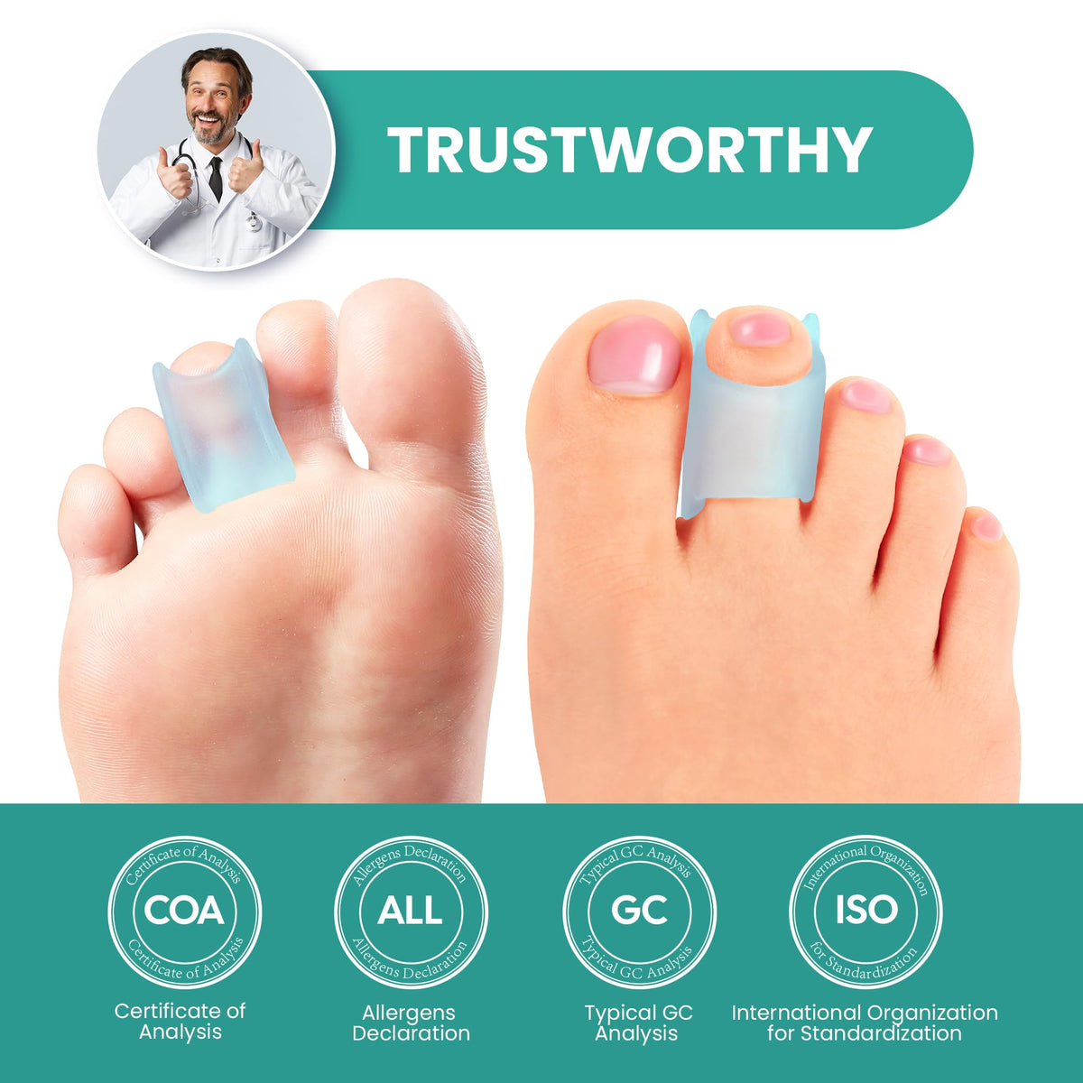 Welnove gel texture close-up highlighting soft, non-slip material for secure fit and comfort