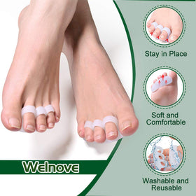 Welnove three-loop detail showing how loops cradle toes for gentle alignment