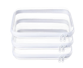WELPIRT front view clear hard shell pouch showing visibility benefit