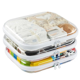 WELPIRT front-facing clear hard-shell case showing durable protection and visibility