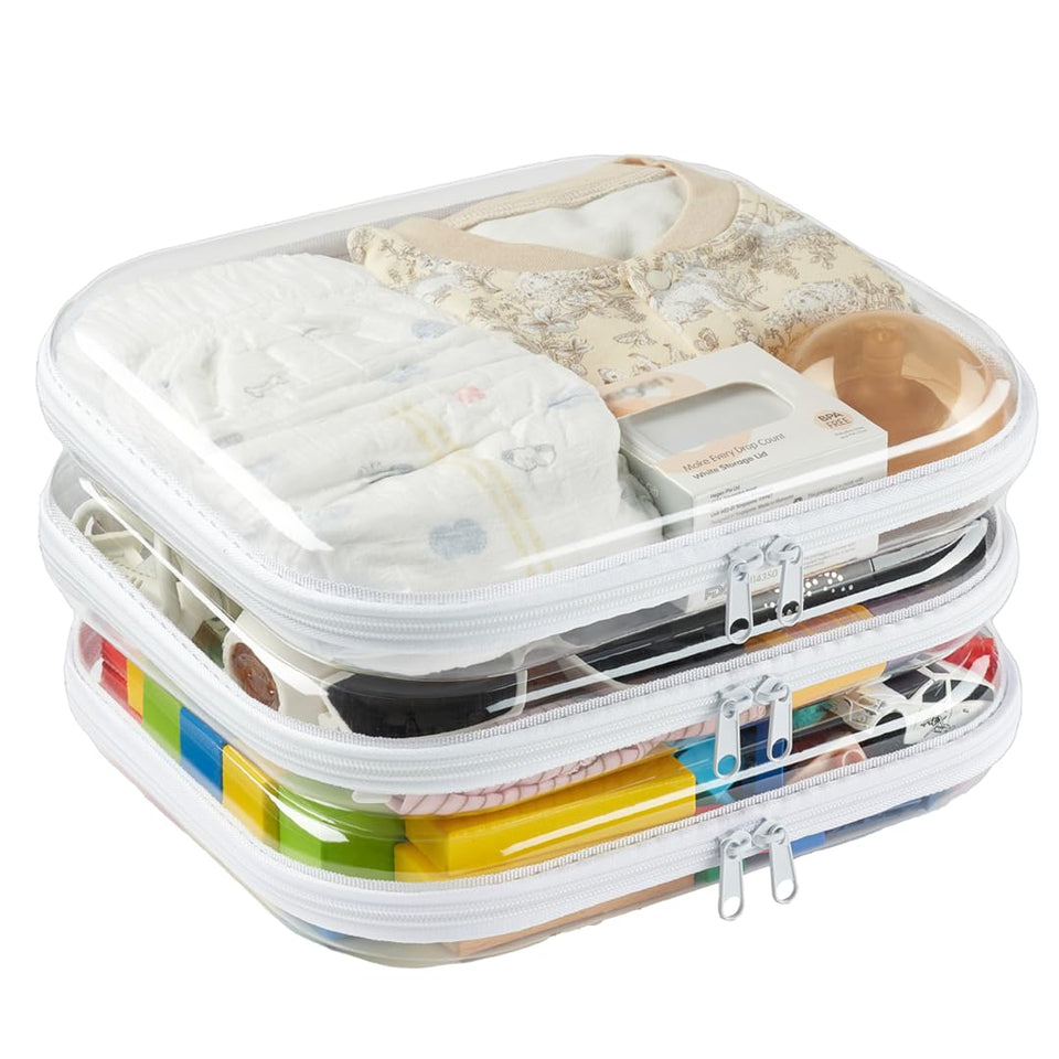 WELPIRT front-facing clear hard-shell case showing durable protection and visibility