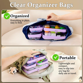 WELPIRT medium and three small clear pouches displayed to show size difference
