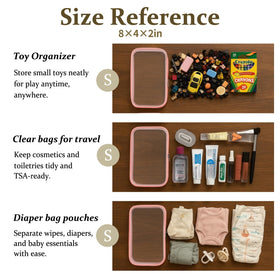 WELPIRT medium pouch beside a hand for scale — shows compact travel-friendly dimensions