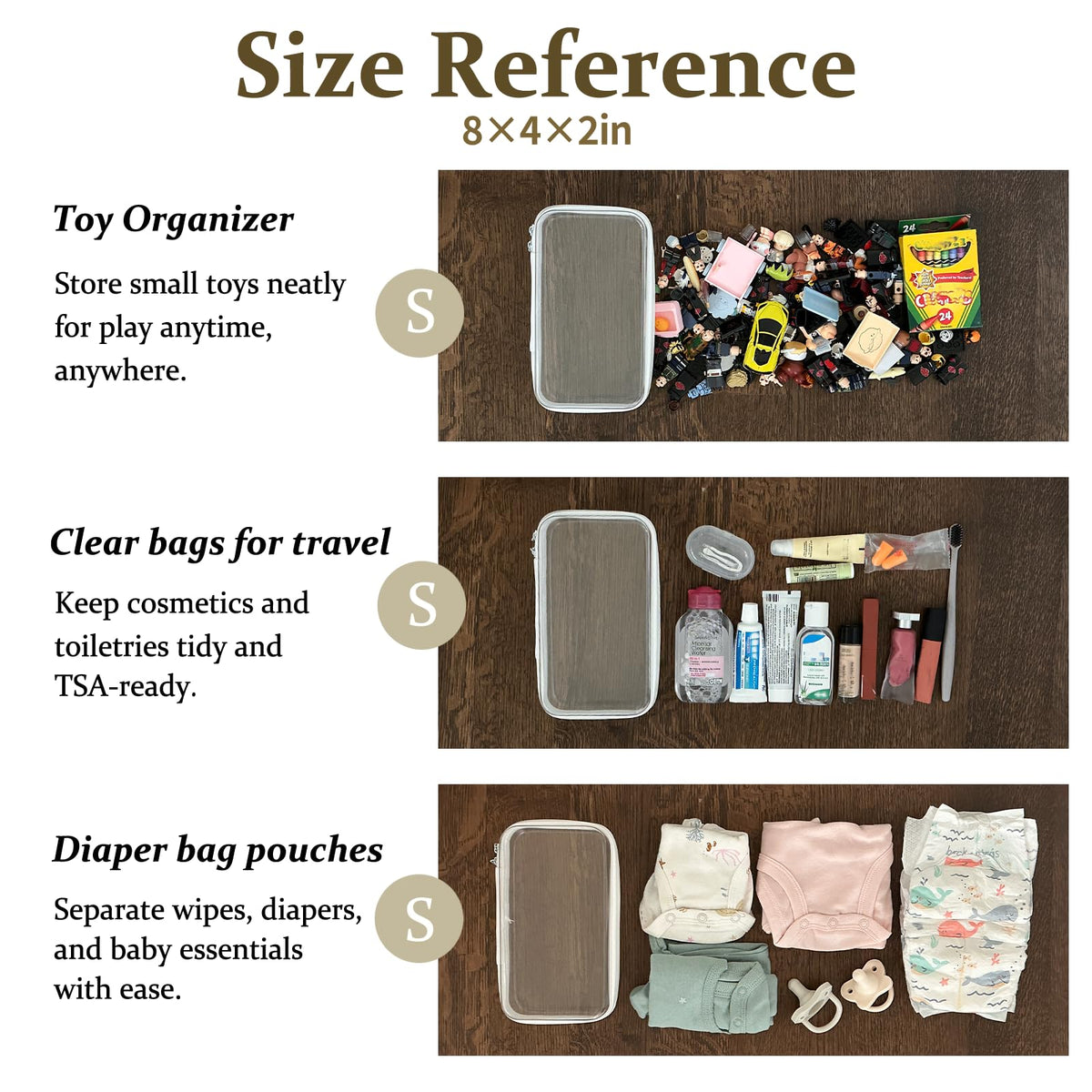 WELPIRT stacked pouches inside luggage illustrating space-saving convenience